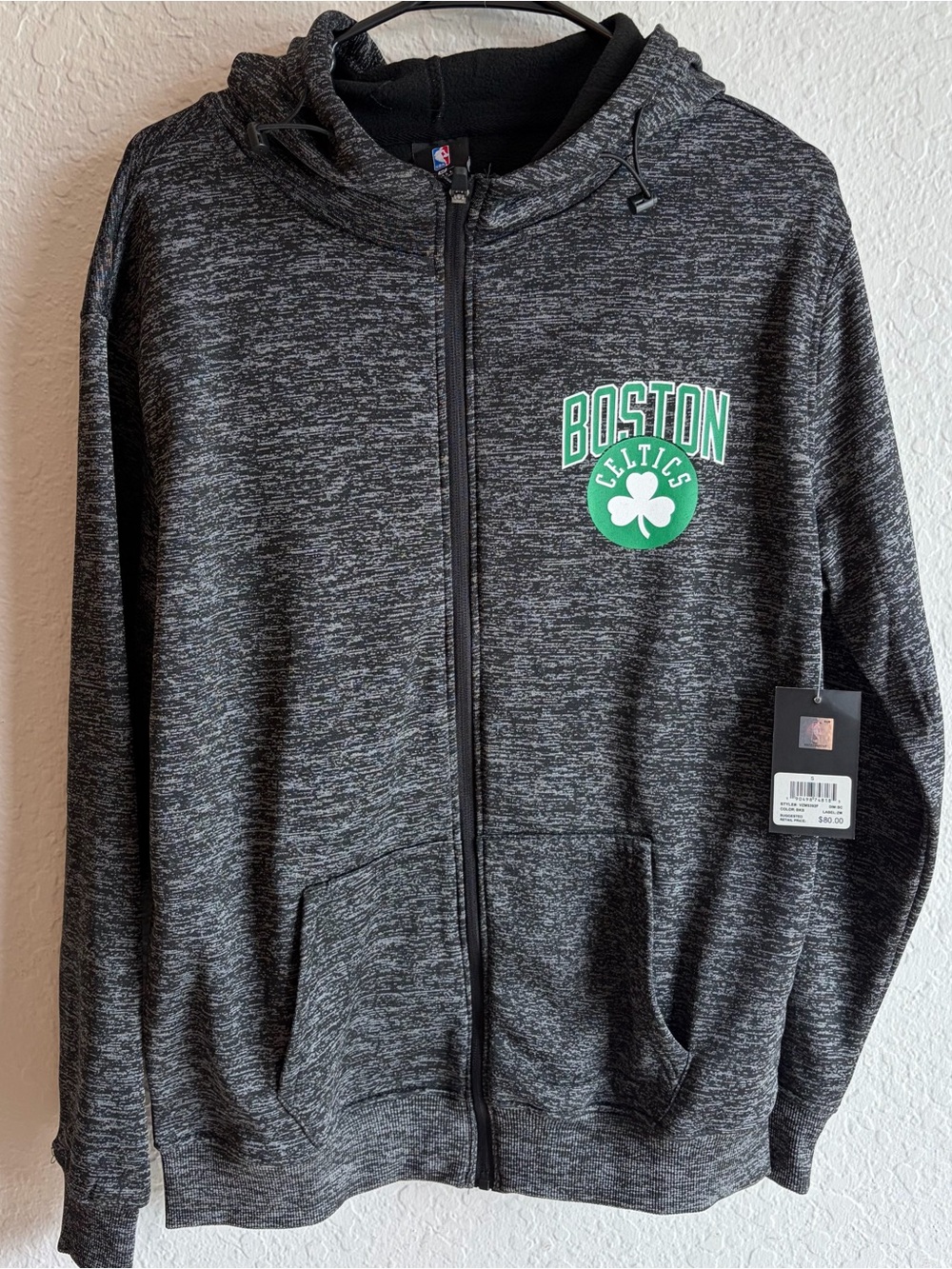 NWT Boston Celtics NBA x Unk Charcoal Full Zip Hooded Jacket - Men’s Small